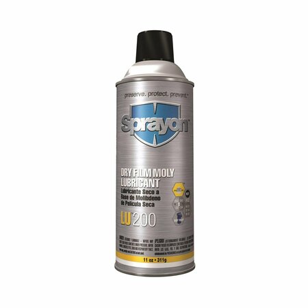 KRYLON Sprayon Dry Moly Lube, Size: 16 oz, Net Wt: 11 oz SC0200000